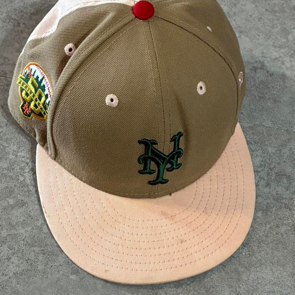 New-era Men's Khaki and Green Hat